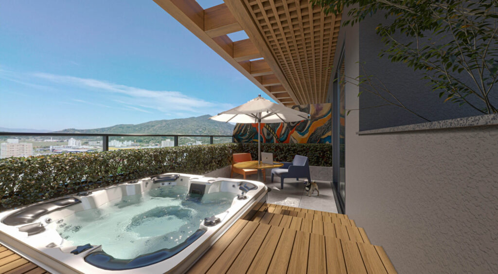 Espaço rooftop com jacuzzi - BG Canas